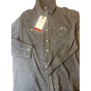 Men's Gray Long-Sleeve Button-Down Shirt By Member's Mark Cotton Blend